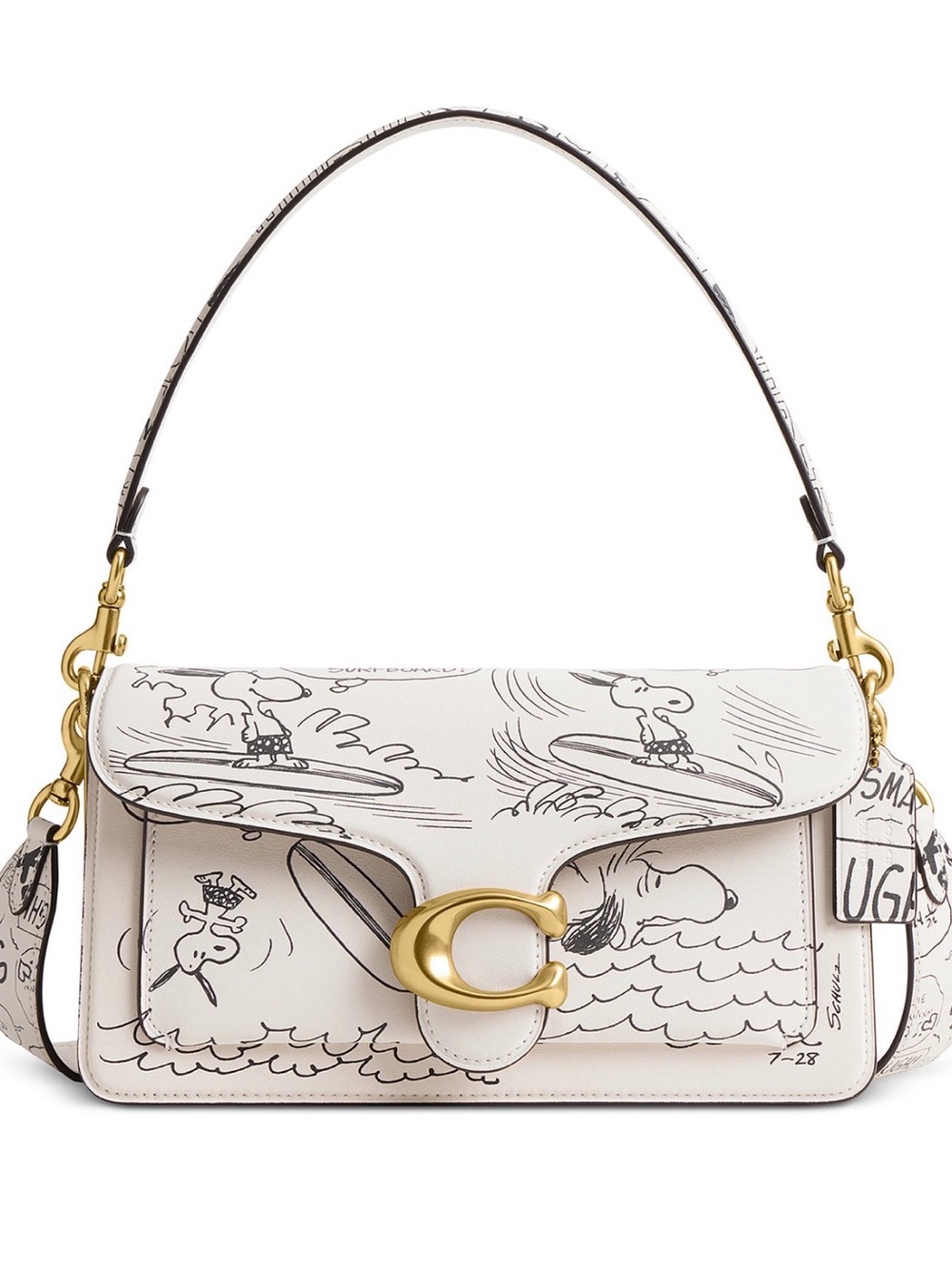 Coach x Peanuts Snoopy Tabby 26 Chalk Sketch Print Bag NWT Rare